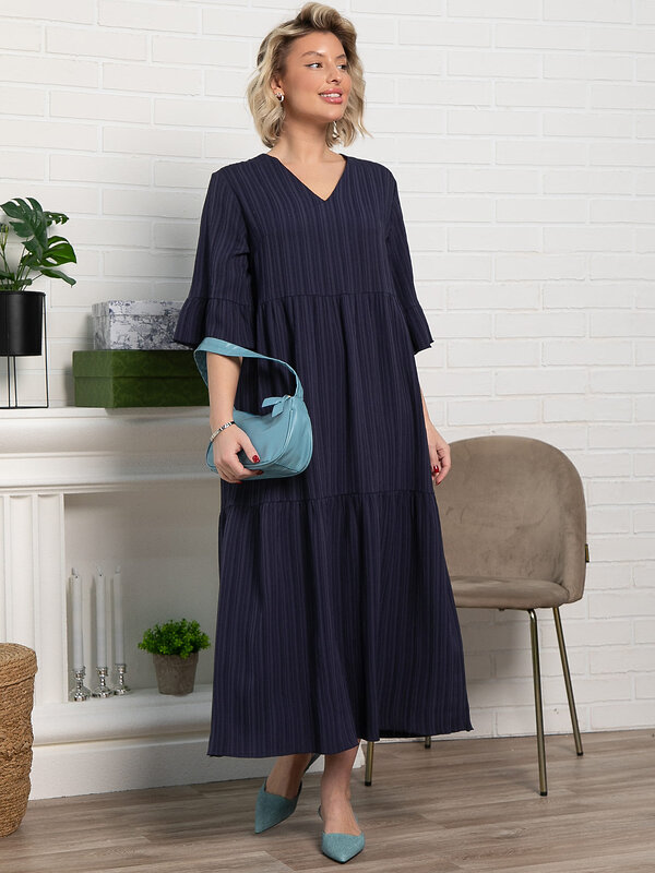 LT Collection Платье 587360 П15387-8М темно-синий