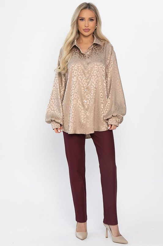 LT Collection Рубашка 587367 Б15352-7М бежевый