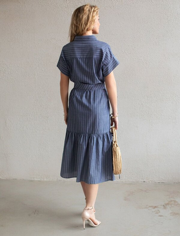 VILATTE Платье 587373 D22.264 серо-синий