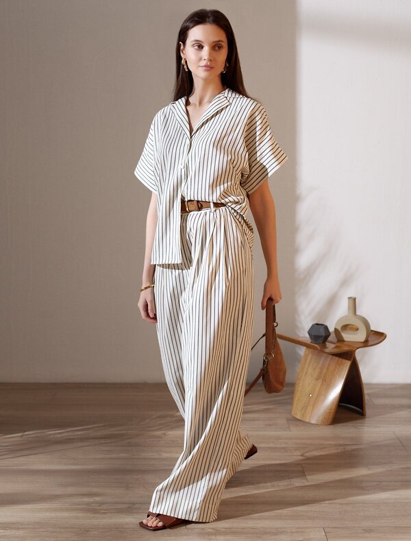 VILATTE Брюки 587374 D24.298 молочный-синий