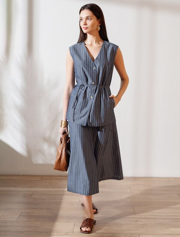 VILATTE Жилет 587379 D27.003 серо-синий