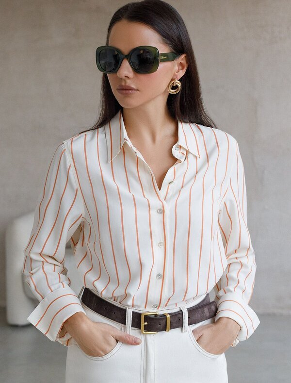 VILATTE Блузка 587385 D29.300 молочно-коралловый