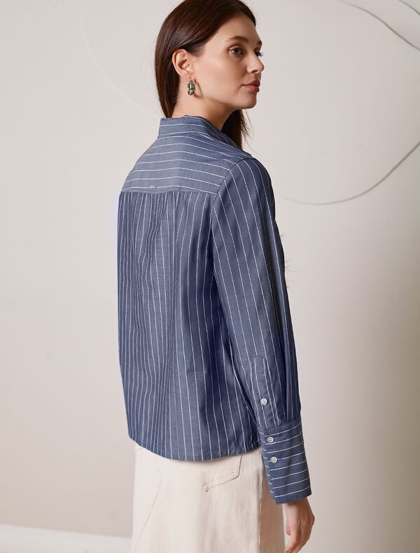 VILATTE Блузка 587386 D29.300 серо-синий