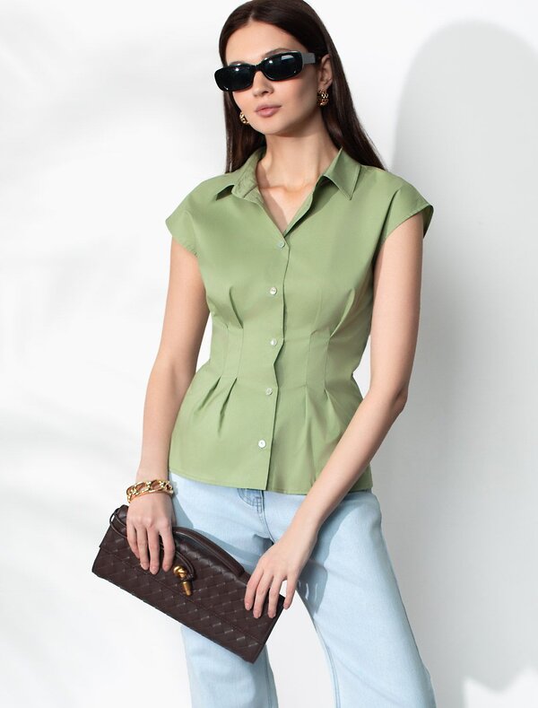 VILATTE Блузка 587391 D29.311 оливковый