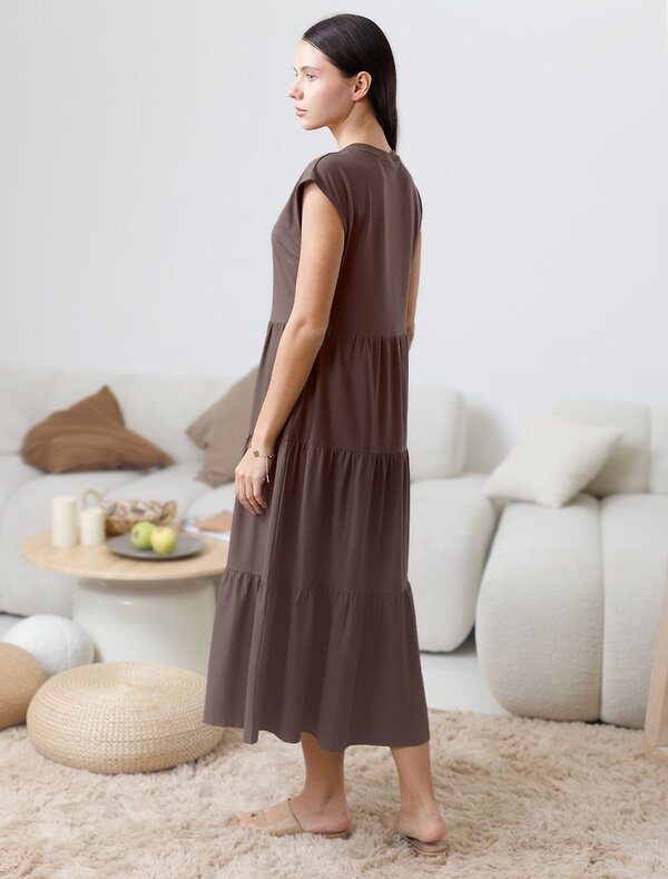 VILATTE Платье 587399 D42.123 кофе