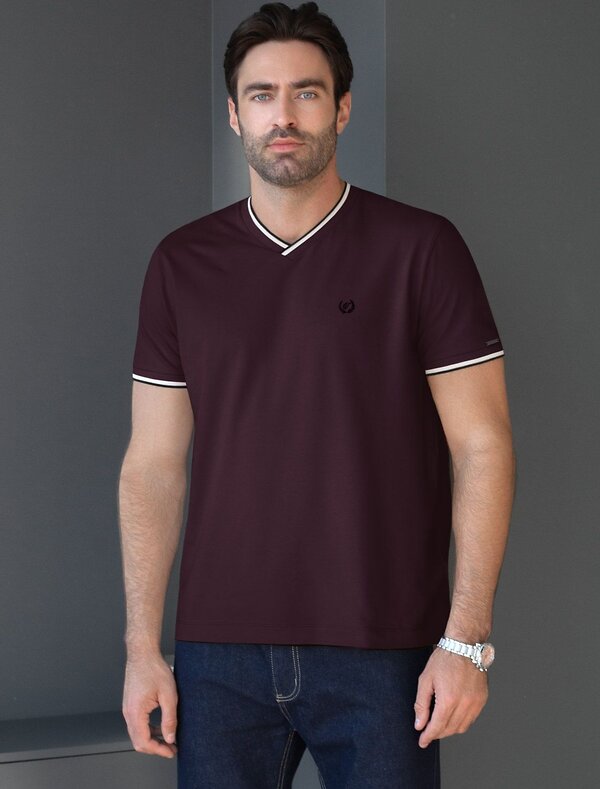 VILATTE Футболка 587414 U49.056 бургунди