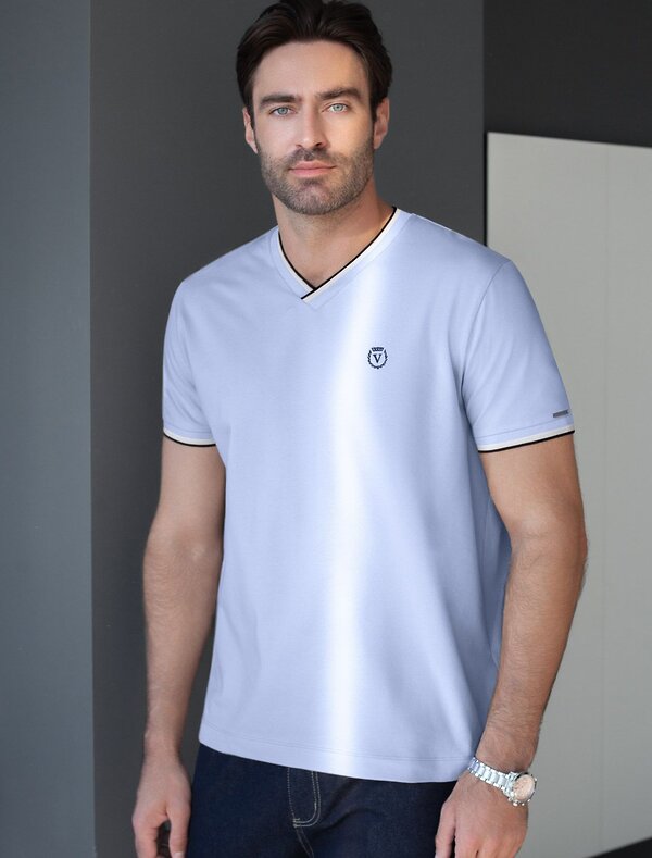 VILATTE Футболка 587415 U49.056 голубой