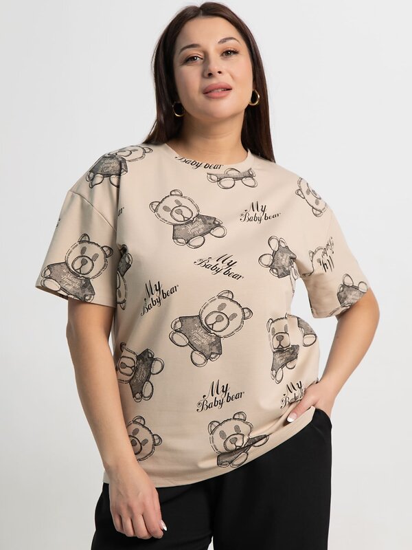 LT Collection Футболка 587436 Б15372-20М бежевый