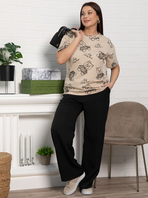 LT Collection Футболка 587436 Б15372-20М бежевый