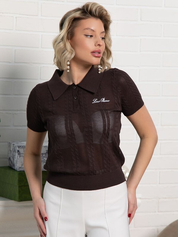 LT Collection Поло 587440 Б15377-7М коричневый