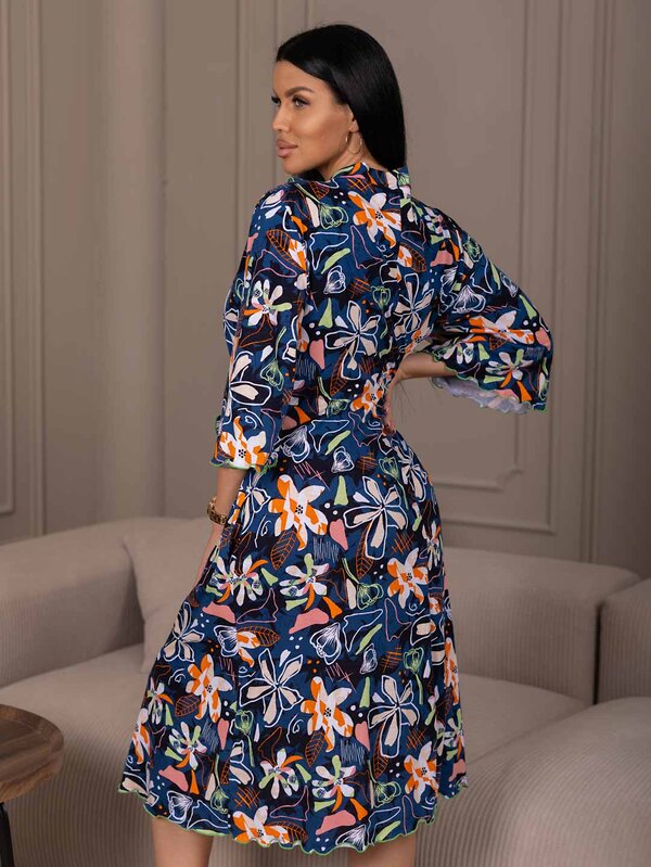 Текс-плюс Халат 587517 00-00247443 Синий,оранжевый