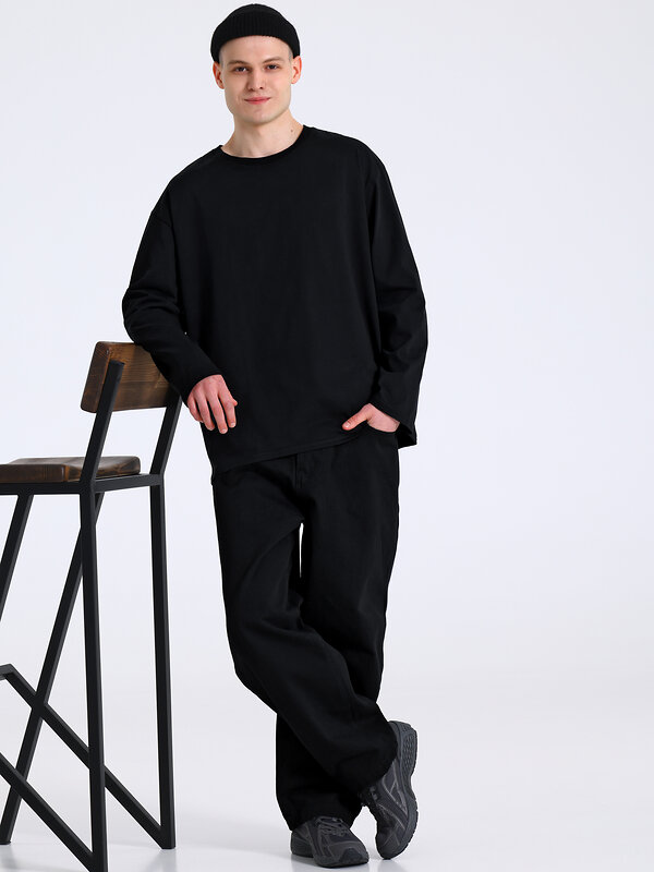 Апрель Лонгслив 587577 1МДЛД5171006 черный