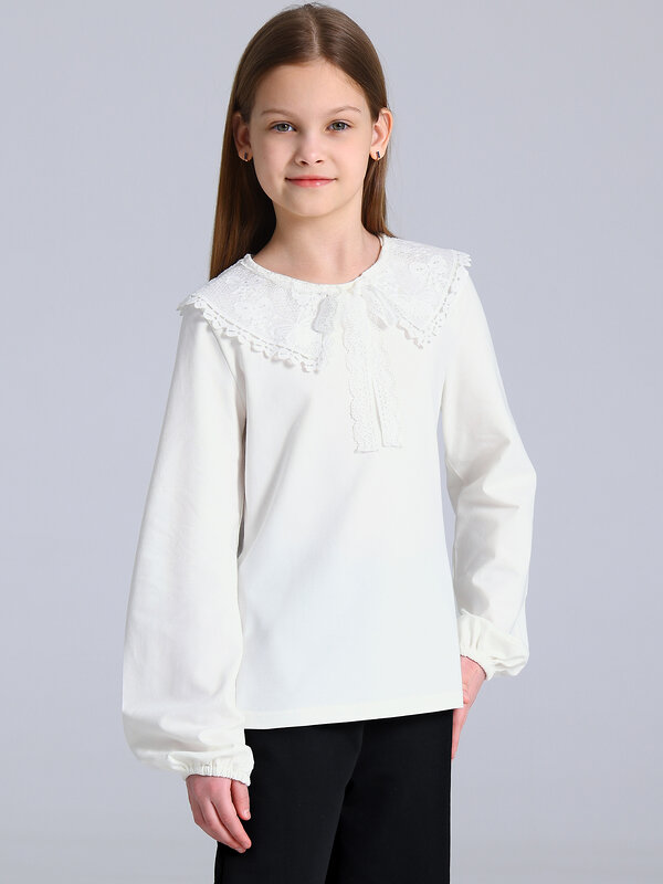 Апрель Блузка 587583 1ДДБД5092804 сливки+белый