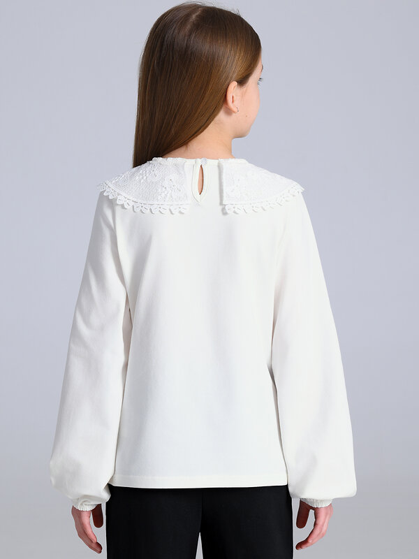 Апрель Блузка 587583 1ДДБД5092804 сливки+белый
