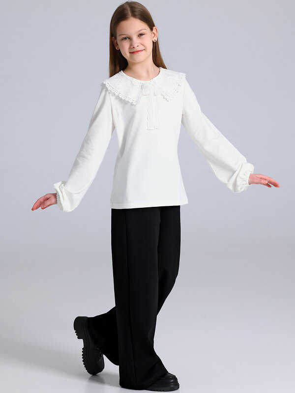 Апрель Блузка 587583 1ДДБД5092804 сливки+белый