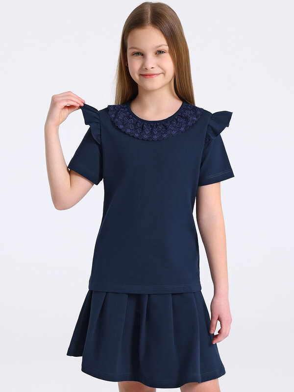 Апрель Блузка 587584 1ДДБК5076804 темно-синий