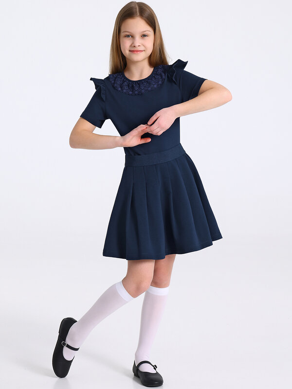 Апрель Блузка 587584 1ДДБК5076804 темно-синий