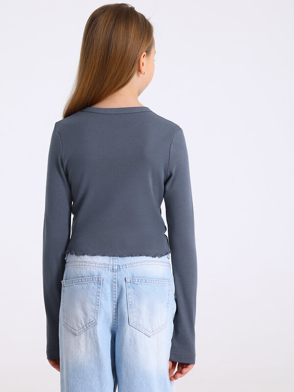 Апрель Лонгслив 587588 1ДДЛД4635024 темно-серый