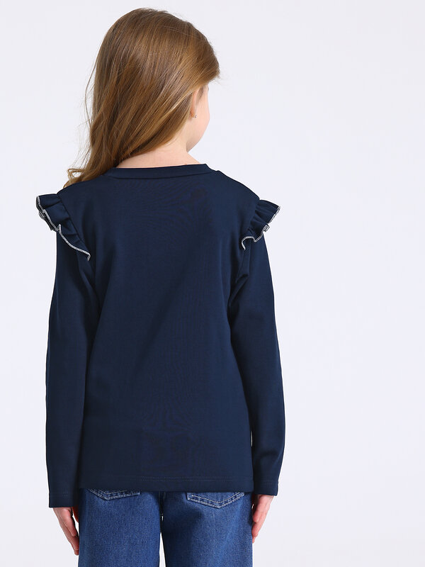 Апрель Лонгслив 587590 1ДДЛД4952067 темно-синий