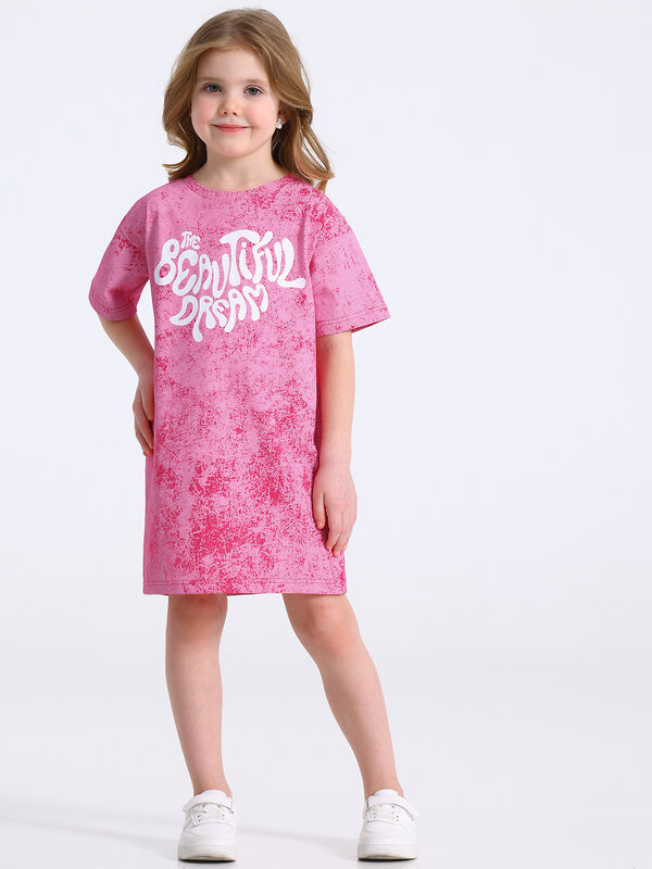 Апрель Платье 587593 1ДПК5079001н варенка ярко-розовый / Мечтай