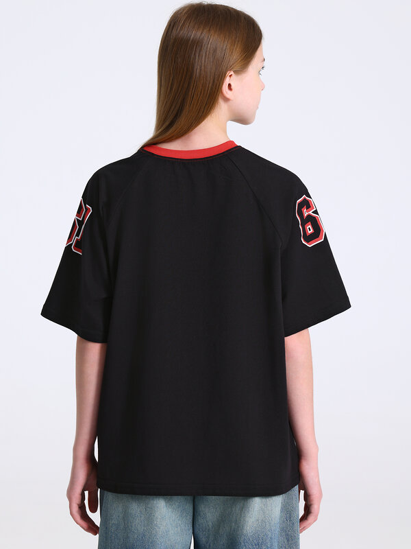 Апрель Футболка 587598 1ДДФК4980001 черный+красный