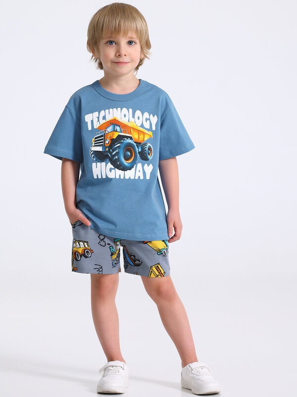 Апрель Шорты 587603 1ПШК4695804н стройтехника на сером