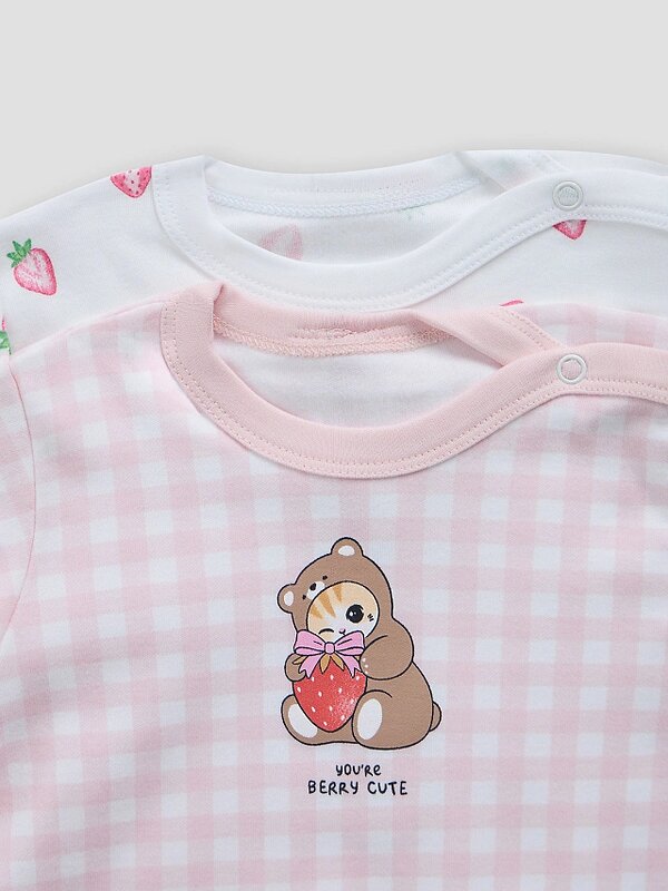 MARK FORMELLE Джемпер 587618 83108-2 розовая клетка на белом +клубничка на белом