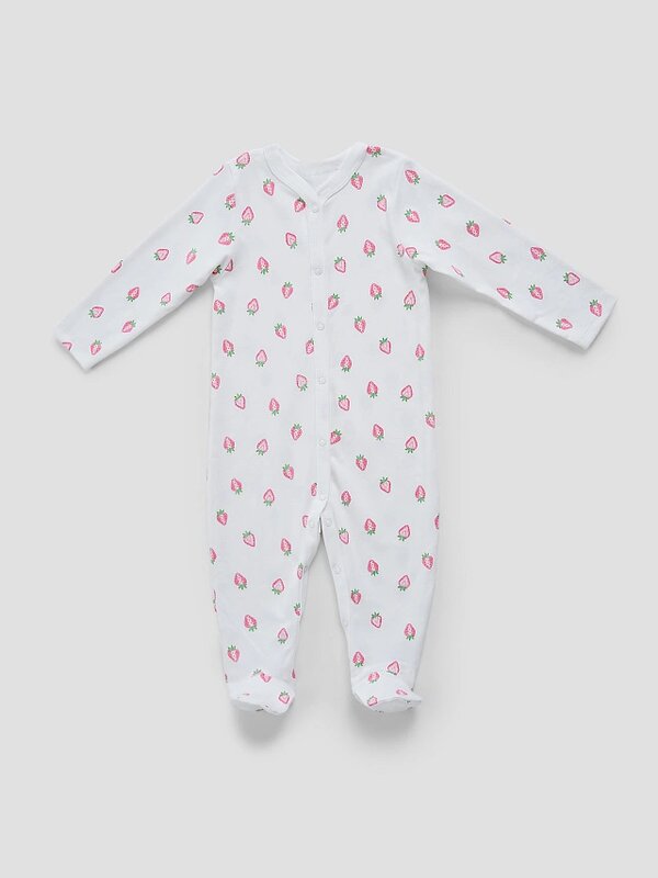 MARK FORMELLE Комбинезон 587625 14005-1-2 розовая клетка на белом +клубничка на белом