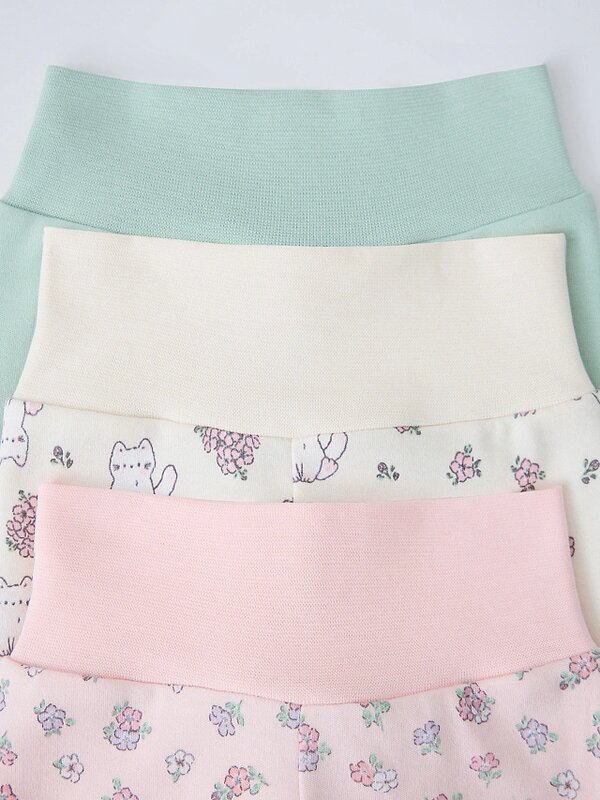 MARK FORMELLE Ползунки 587651 85117-3 котики с цветами на молочном +мята +цветочки на розовом