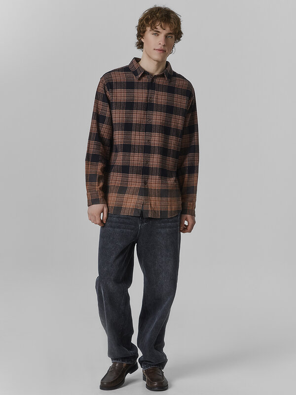 MARK FORMELLE Рубашка 587655 121953-2 коричневая клетка с варкой