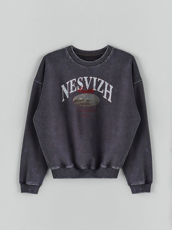 MARK FORMELLE Свитшот 587656 122530 ACID WASH на грозе +печать