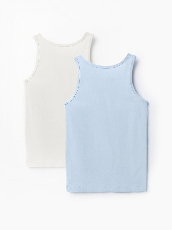 MARK FORMELLE Топ 587659 427739-2/1 молочный +голубой +печать