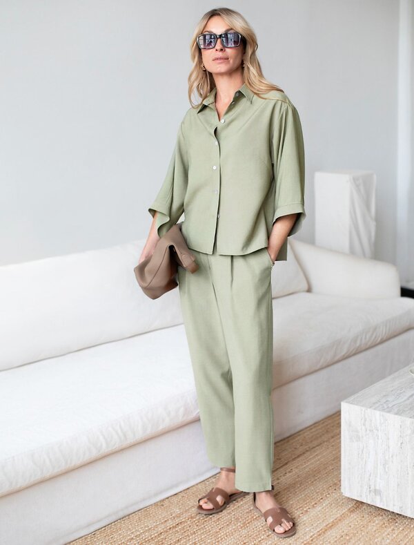 VILATTE Брюки 587872 D24.311 зеленый чай