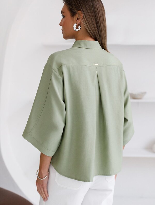 VILATTE Блузка 587879 D29.354 зеленый чай