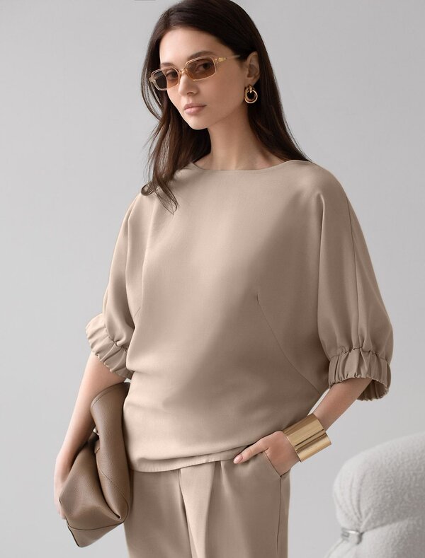 VILATTE Блузка 587885 D29.359 светло-бежевый