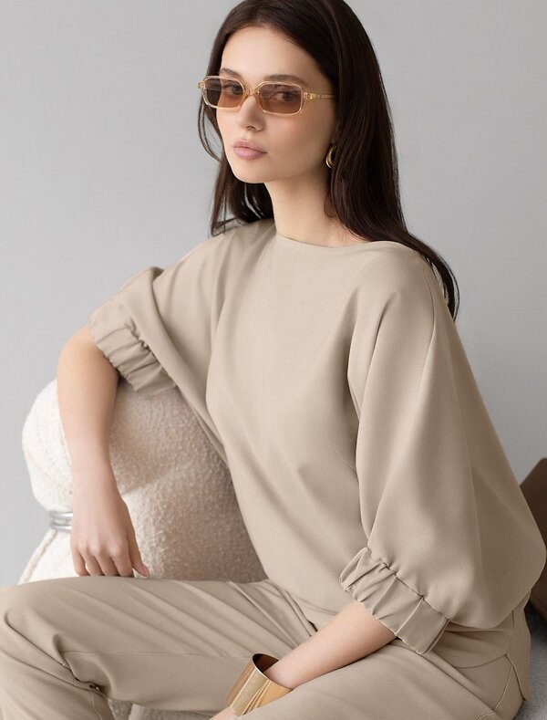 VILATTE Блузка 587885 D29.359 светло-бежевый