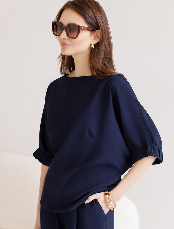 VILATTE Блузка 587886 D29.359 темно-синий