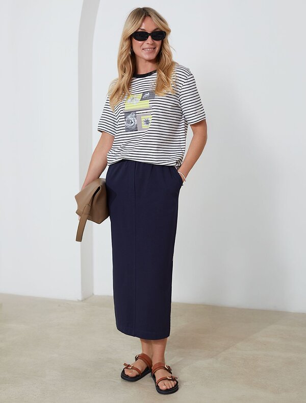 VILATTE Юбка 587895 D46.059 т.синий