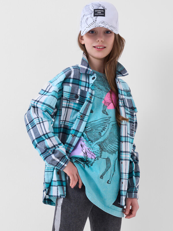 PLAYTODAY Рубашка 588029 12621204 белый,голубой,темно-серый