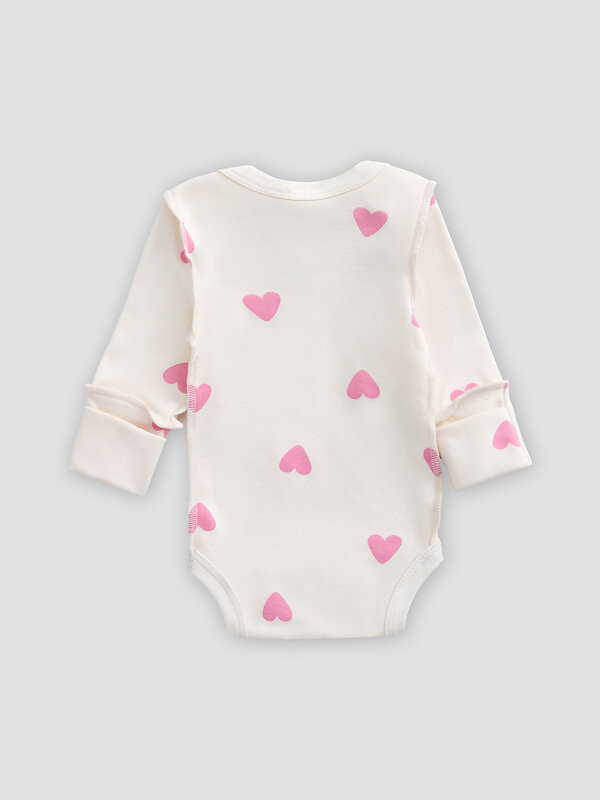 MARK FORMELLE Боди детское 588059 13016-1-2 сердечки на молоке +розовый
