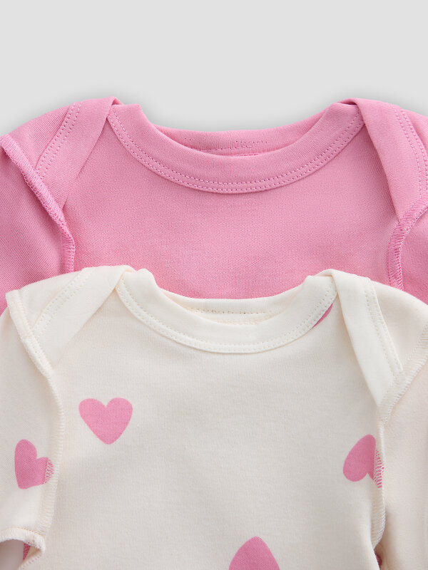 MARK FORMELLE Боди детское 588059 13016-1-2 сердечки на молоке +розовый