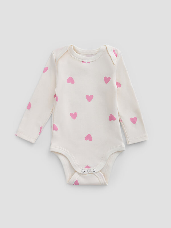 MARK FORMELLE Боди детское 588060 13016-2 сердечки на молоке +розовый