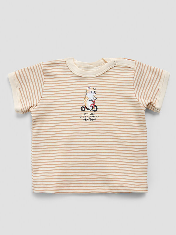 MARK FORMELLE Джемпер 588074 83108-2 котики на слив. масле +полоска на слив. масле