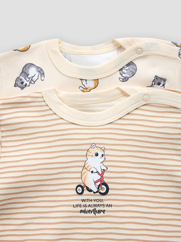 MARK FORMELLE Джемпер 588074 83108-2 котики на слив. масле +полоска на слив. масле