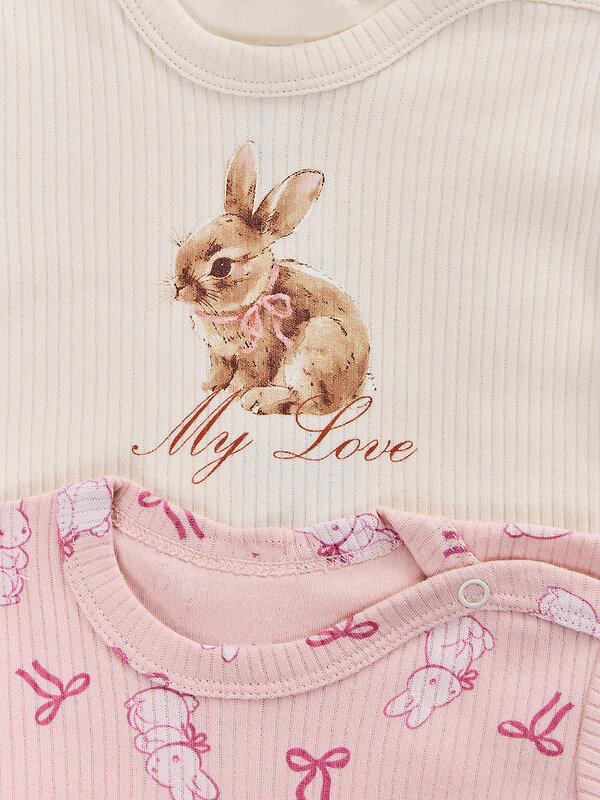 MARK FORMELLE Джемпер 588075 83108-2 молочный +бантики и зайки на розовом