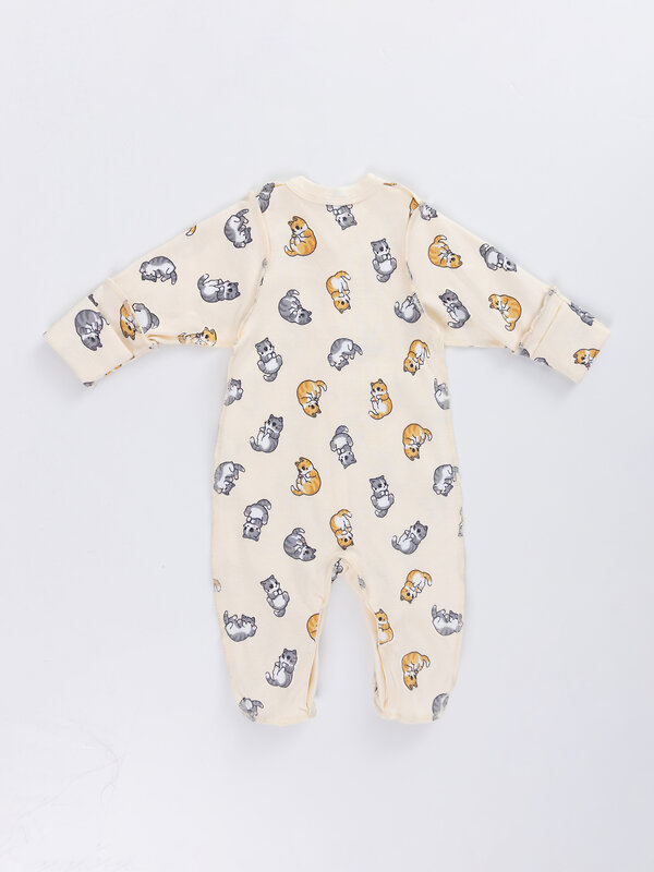 MARK FORMELLE Комбинезон 588083 14005-1-2 котики на слив. масле +полоска на слив. масле