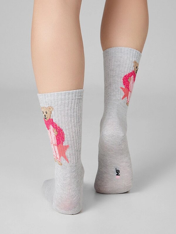 MARK FORMELLE Женские носки 588106 217K-3427 св.сер.меланж /сер.люрекс