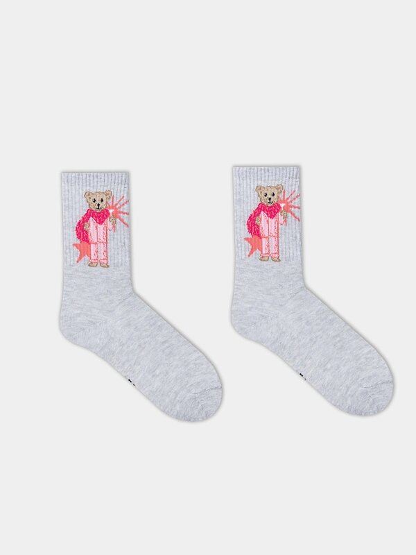 MARK FORMELLE Женские носки 588106 217K-3427 св.сер.меланж /сер.люрекс