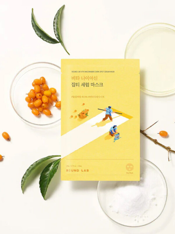 ROUND LAB Осветляющая тканевая маска для лица с ниацинамидом и витамином C / Vita Niacinamide, 20 мл 588169 28430 