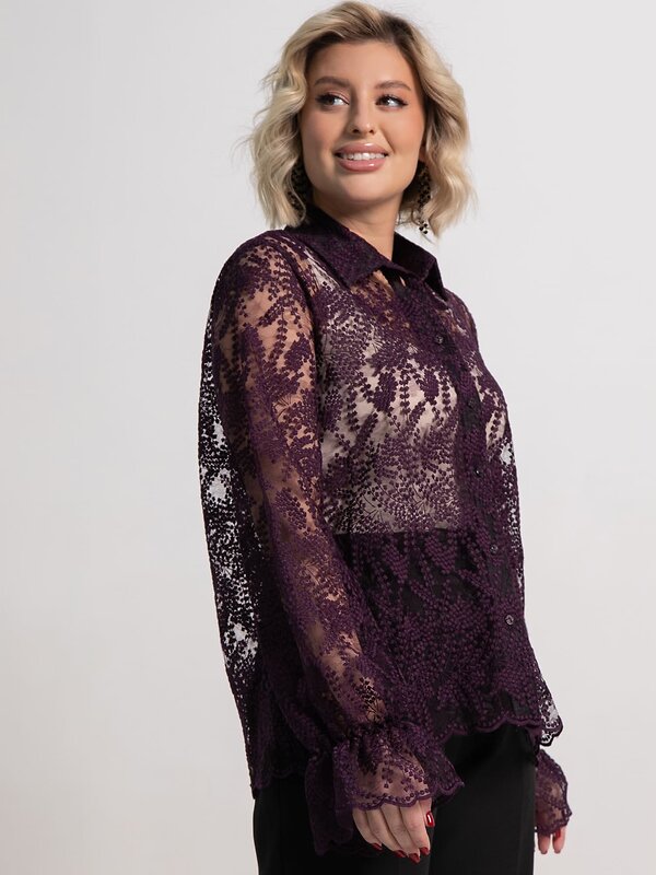 LT Collection Блуза 588267 Б15244-45М фиолетовый